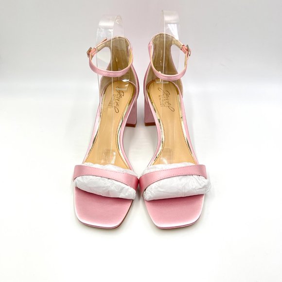 Jewel Badgley Mischka‎ Womens Reese Pink Satin Dress Sandals Heels Shoes 7M - Picture 2 of 13